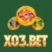 X03 Game golden logo with coins on a green background.