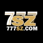 Logo of 777sz game displayed in bold gold and white text on a black background