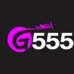 G555 game logo with bold pink design on a dark background