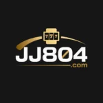 JJ804 game logo with gold and white text on a black background