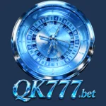 qk777 game official logo with a blue themed circular design